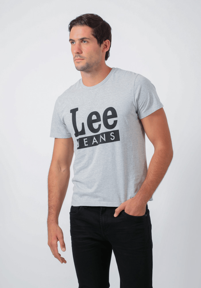 Polera Hombre Iconic Logo Tee Grey Melange