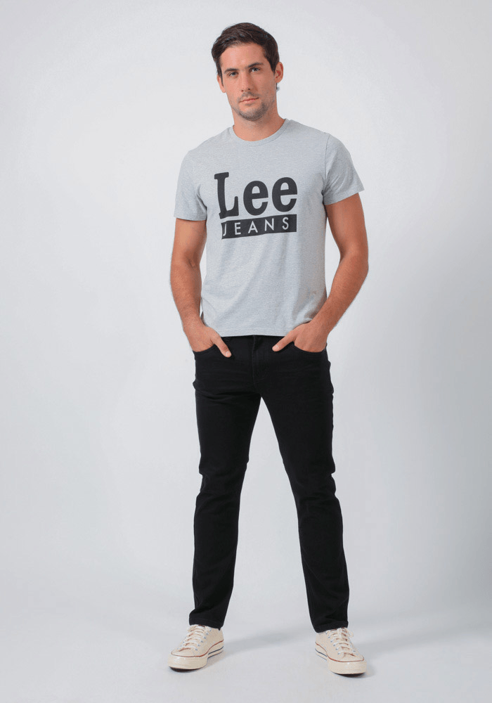 Polera Hombre Iconic Logo Tee Grey Melange