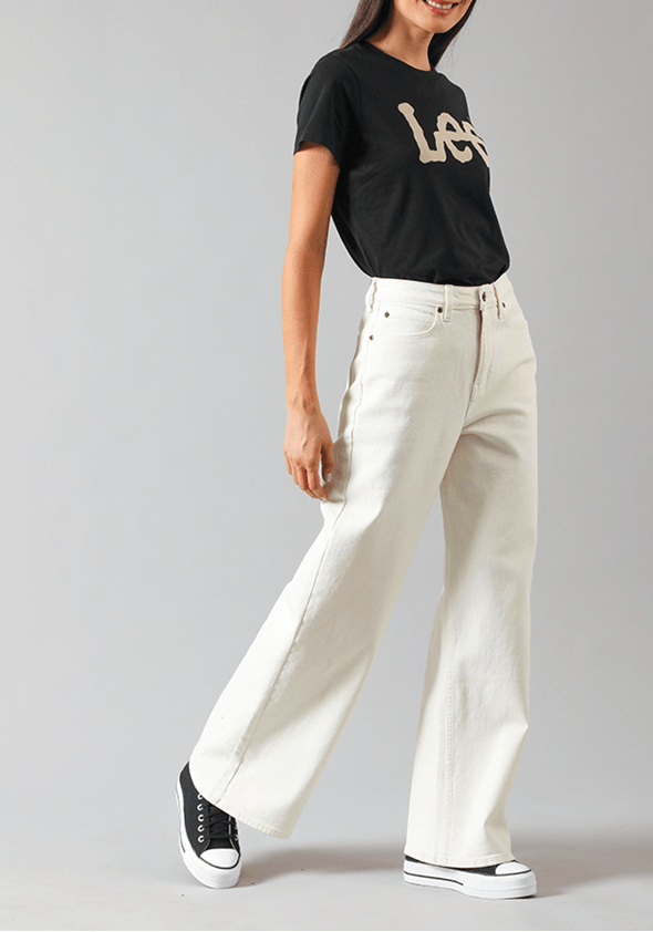 Jeans Mujer Tiro Alto Stella A Line Relaxed Fit Sand
