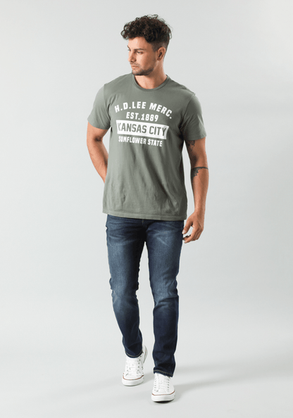 Jeans Hombre Austin Regular Tapered Fit Dark Tinted