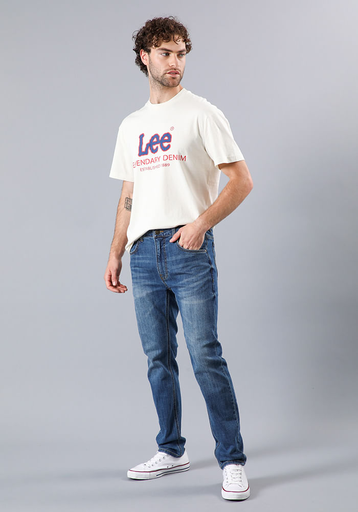 Jeans Hombre Rider Button Fly Slim Fit Worn from Raw