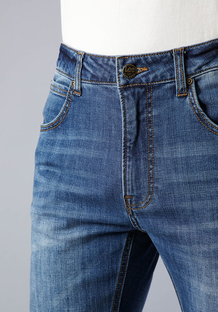 Jeans Hombre Rider Button Fly Slim Fit Worn from Raw