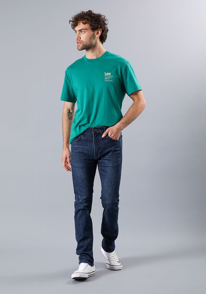 Jeans Hombre Rider Button Fly Slim Fit Deep Water