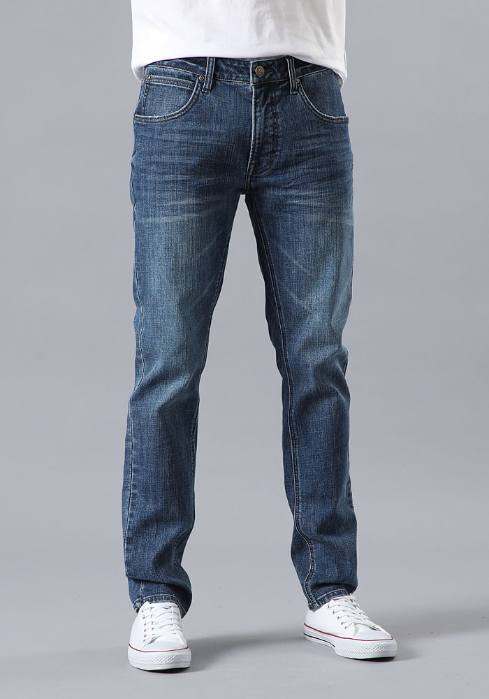 Jeans Hombre Luke Slim Tapered Fit Dark Worn Kansas