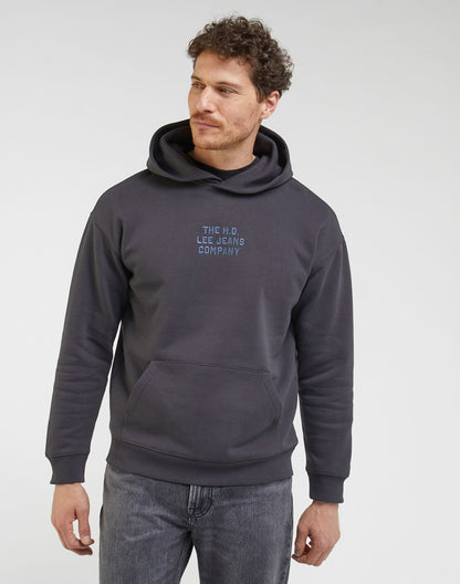 Polerón Hombre Relaxed Hoosie Washed Black