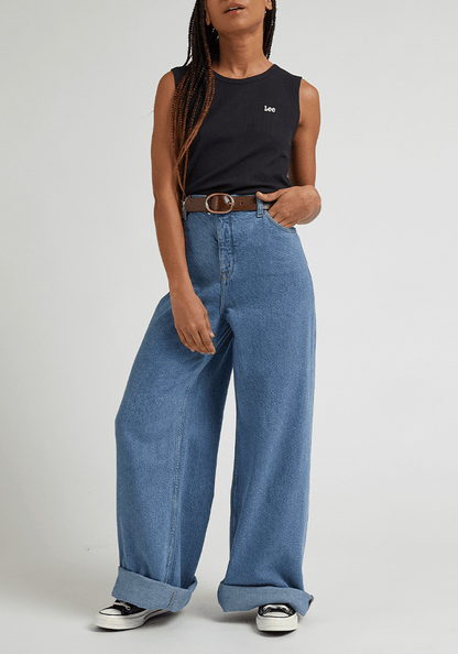 Polera Mujer Cropped Crew Tank Black