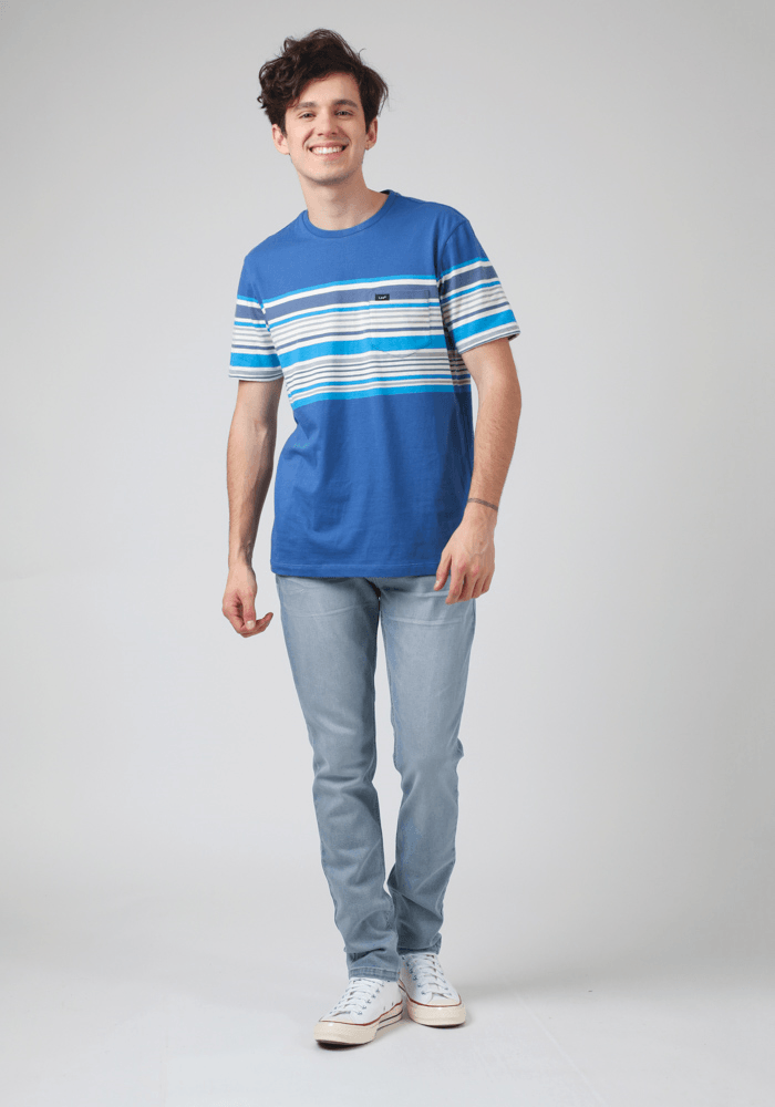 Polera Hombre Stripy Pocket Tee Navy