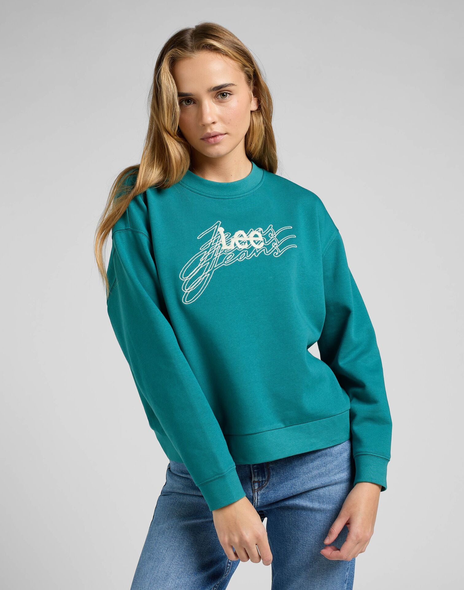 Polerón Mujer Graphic Sweatshirt Midway Teal