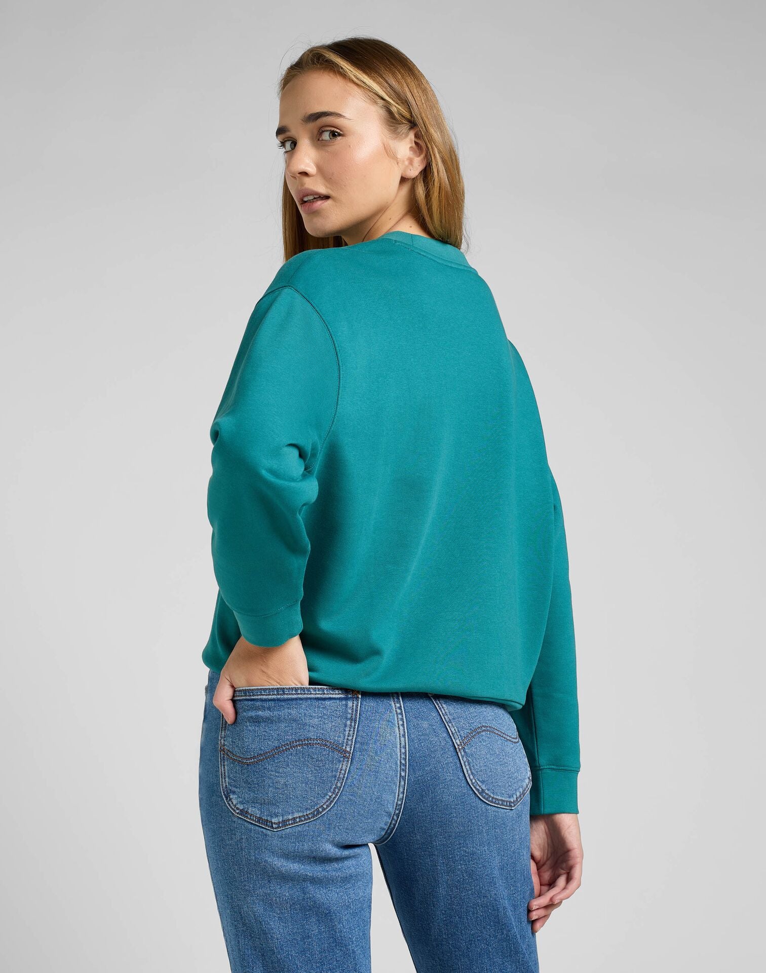 Polerón Mujer Graphic Sweatshirt Midway Teal