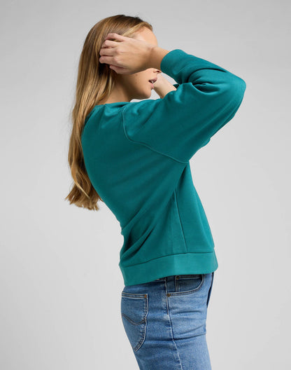 Polerón Mujer Graphic Sweatshirt Midway Teal