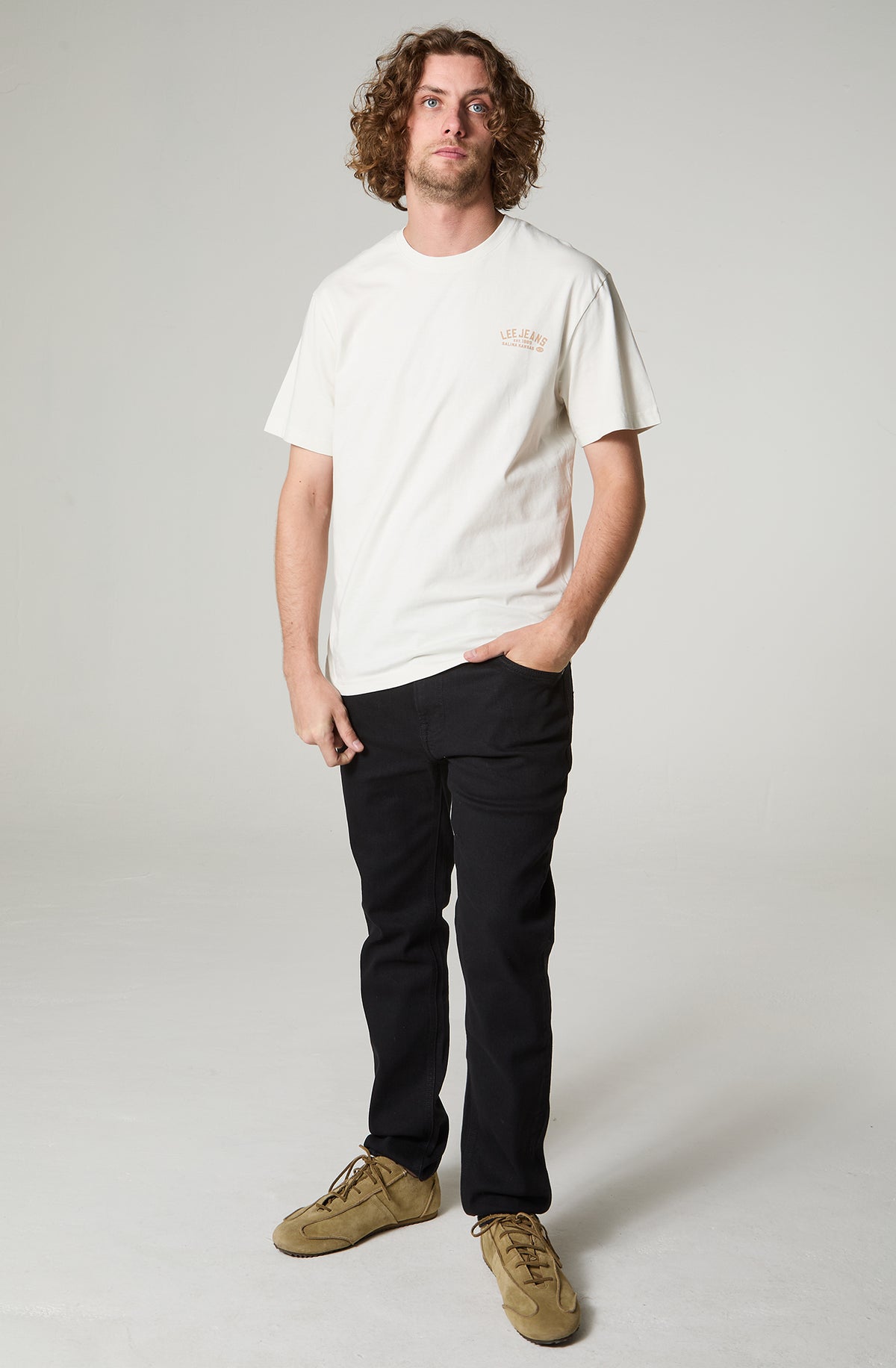 Polera Hombre Cuello Redondo Manga Corta Regular Fit Blanco