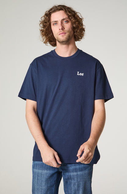 Polera Hombre Manga Corta Regular Fit Azul