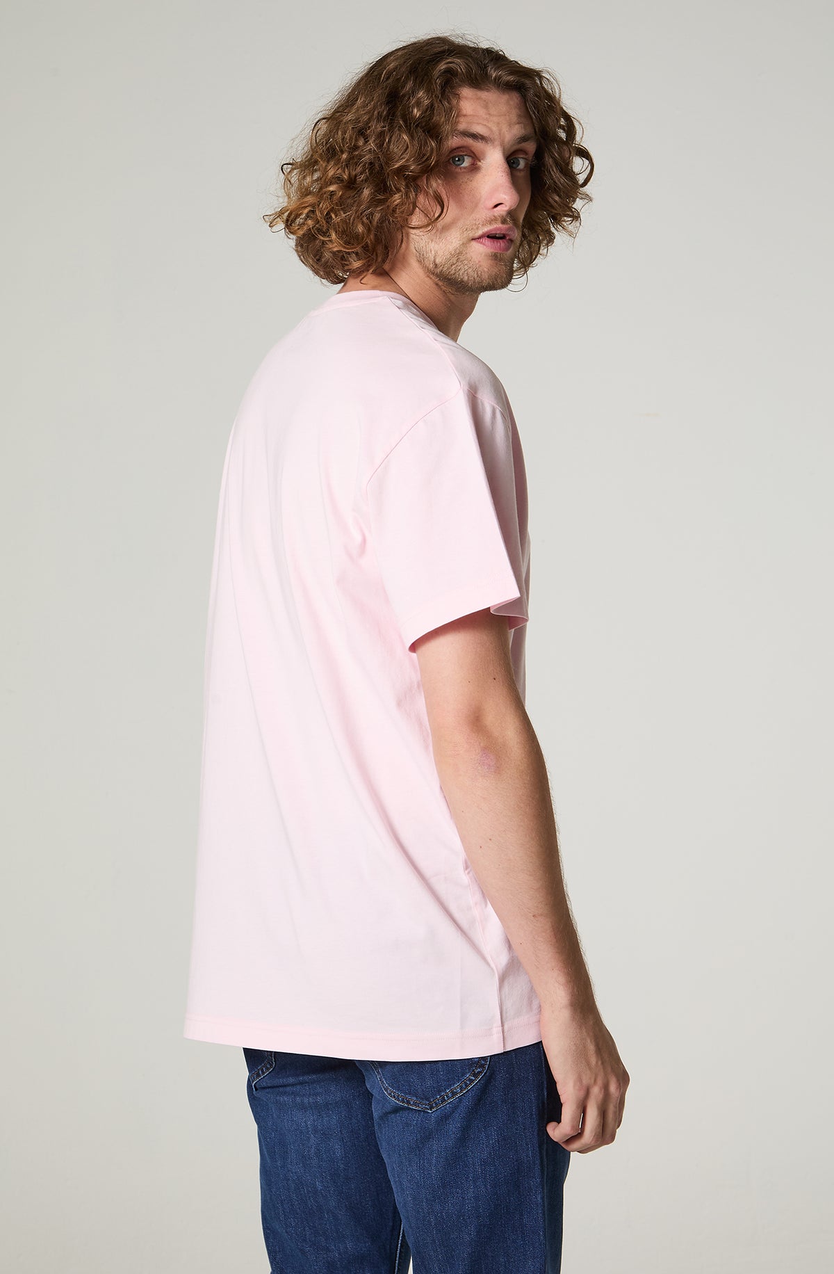 Polera Hombre Manga Corta Regular Fit Rosado