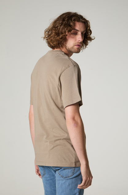 Polera Hombre Manga Corta Regular Fit Café