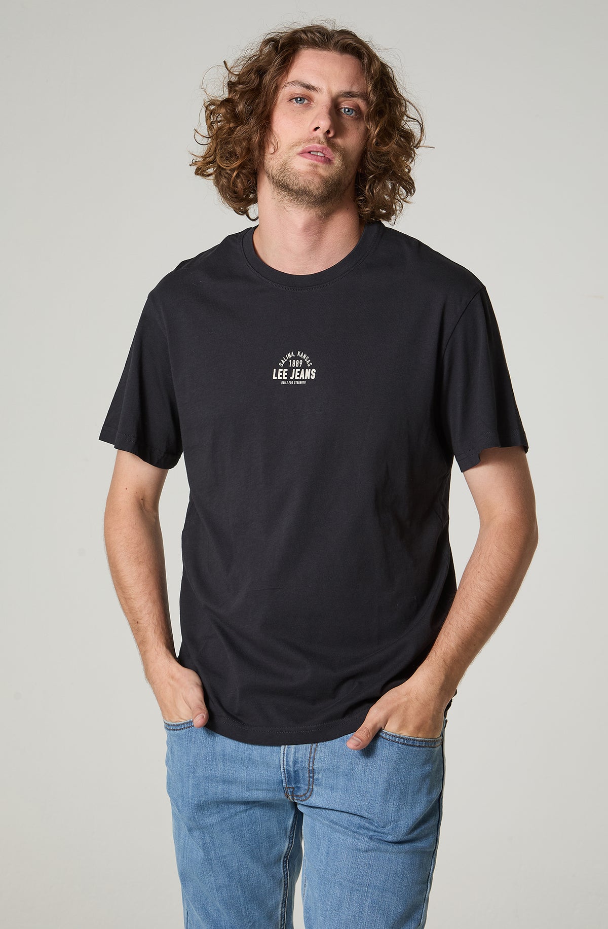 Polera Hombre Manga Corta Regular Fit Negro