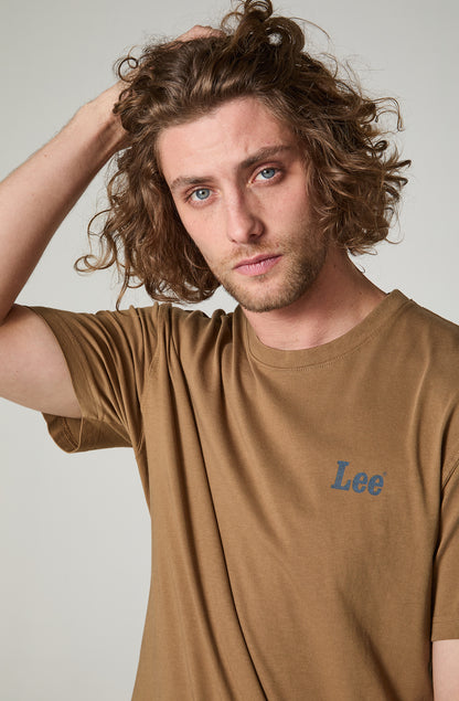 Polera Hombre Print Regular Fit Tostado