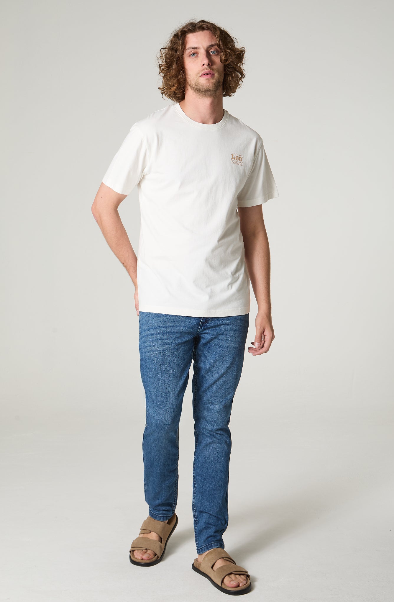 Polera Hombre Manga Corta Regular Fit Blanco