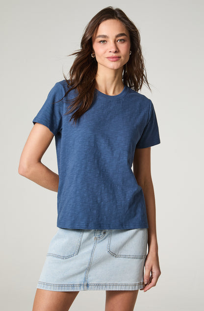Polera Mujer Regular Fit Basic Azul