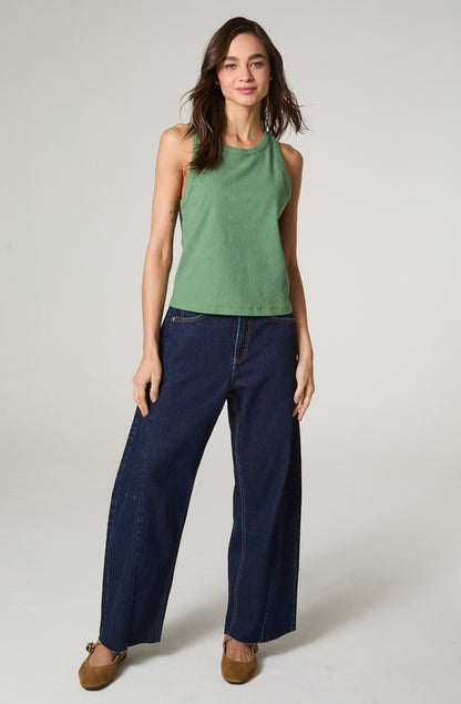 Polera Mujer Tank Sin Manga Regular Fit Verde