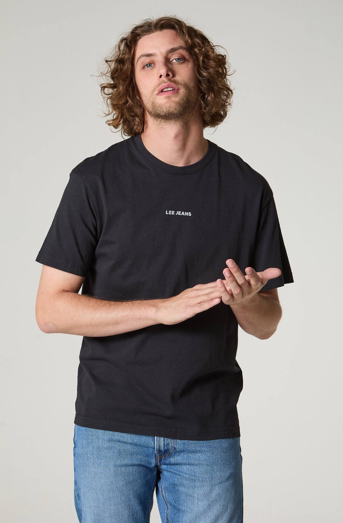 Polera Hombre Manga Corta Regular Fit Negro