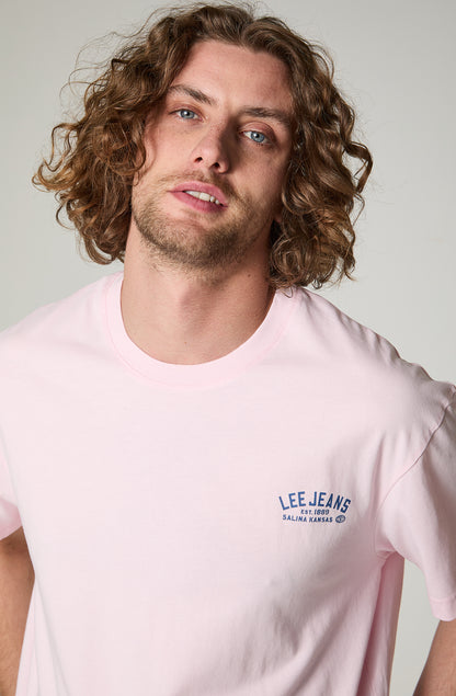 Polera Hombre Manga Corta Regular Fit Rosado