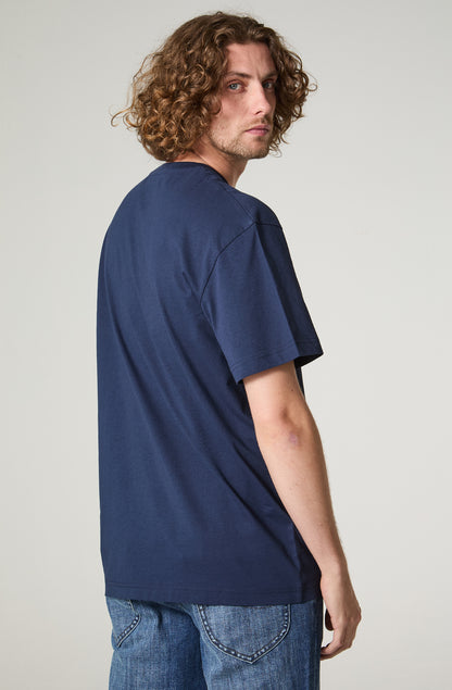 Polera Hombre Manga Corta Regular Fit Azul