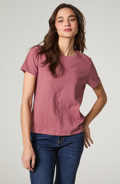 Polera Mujer Regular Fit Basic Palo Rosa