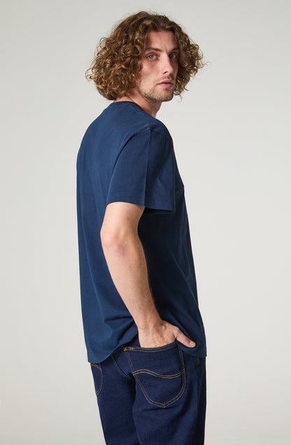 Polera Hombre Manga Corta Regular Fit Azul