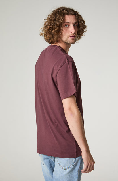 Polera Hombre Manga Corta Regular Fit Palo Rosa