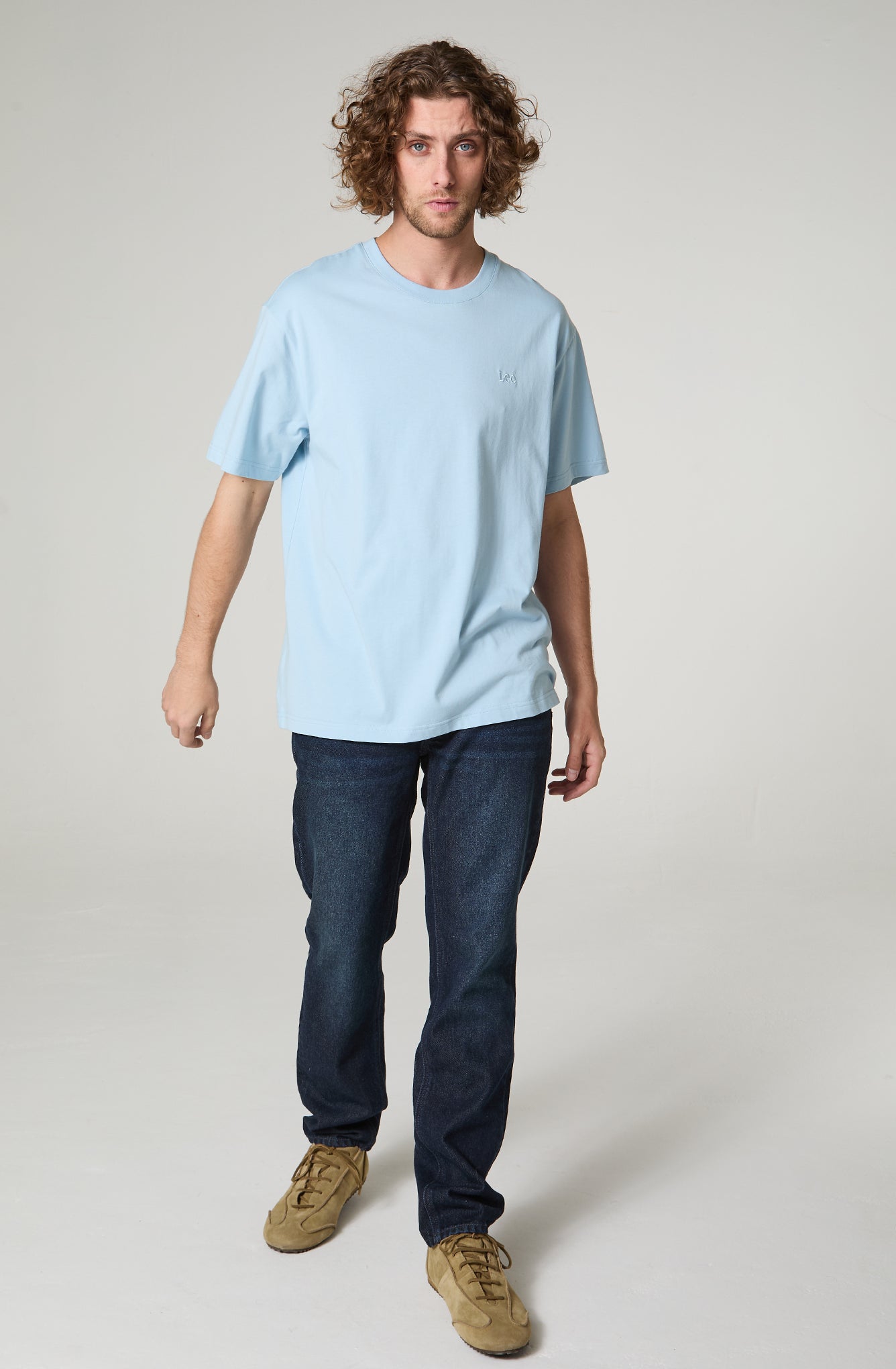 Polera Hombre Regular Fit Celeste