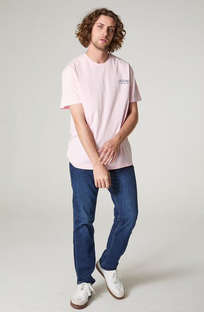Polera Hombre Manga Corta Regular Fit Rosado