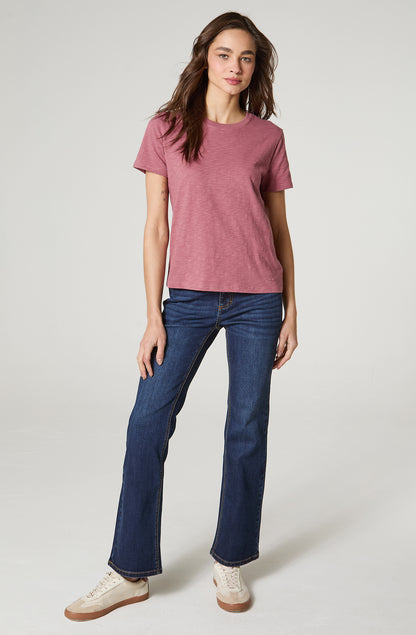 Polera Mujer Regular Fit Basic Palo Rosa