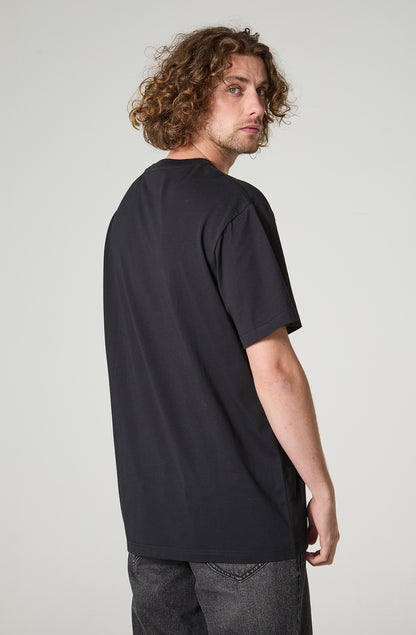 Polera Hombre Regular Fit Bordado Negro