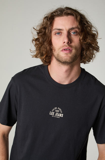 Polera Hombre Manga Corta Regular Fit Negro