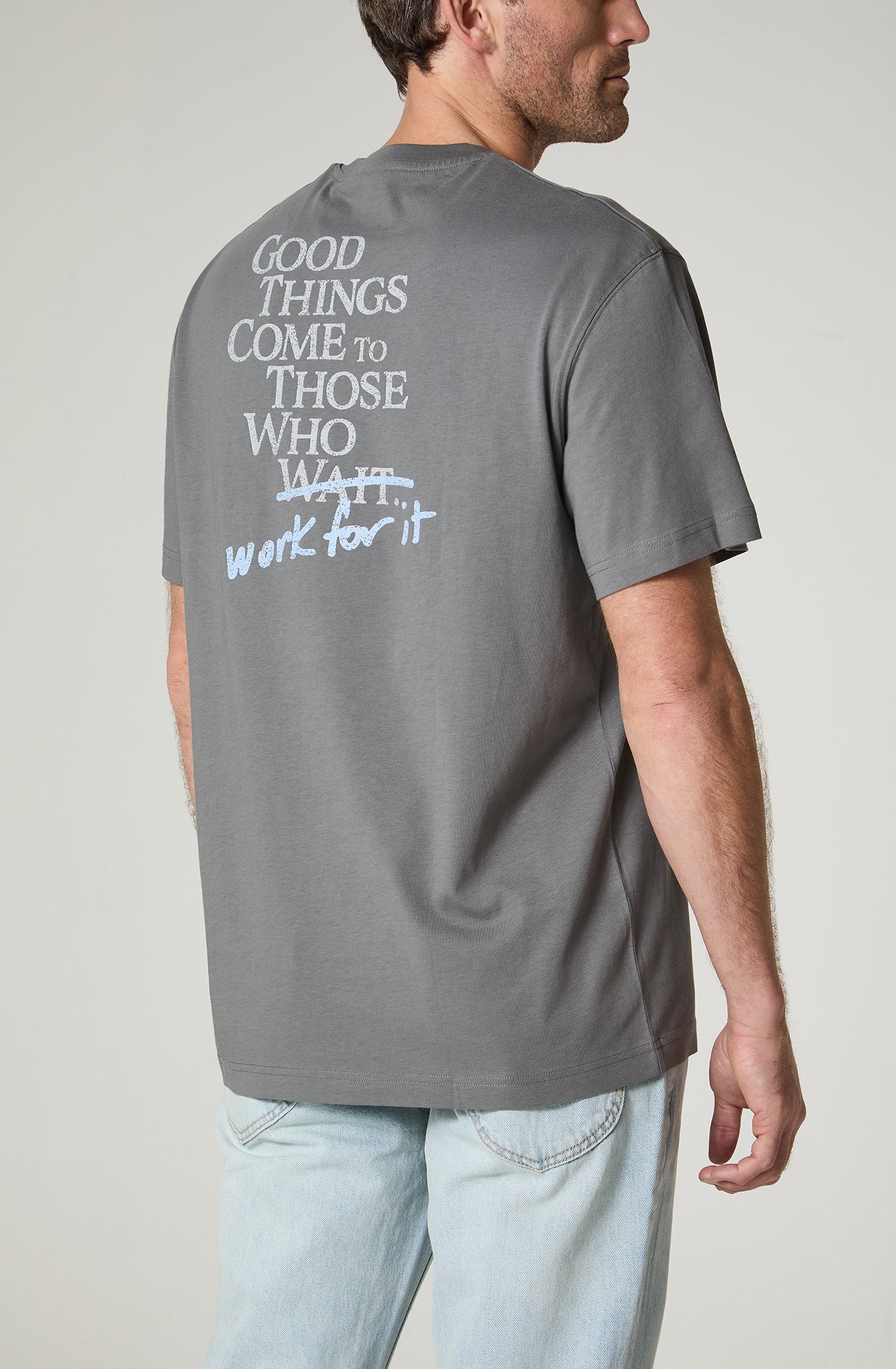 Polera Hombre Print Regular Fit Gris
