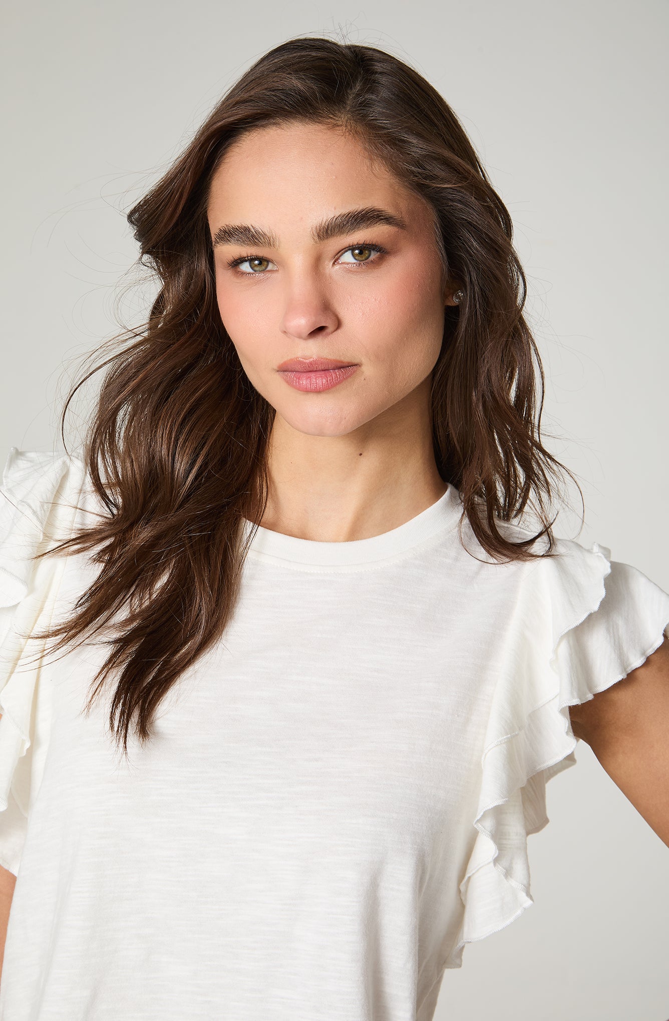Polera Mujer Vuelos Regular Fit Blanco