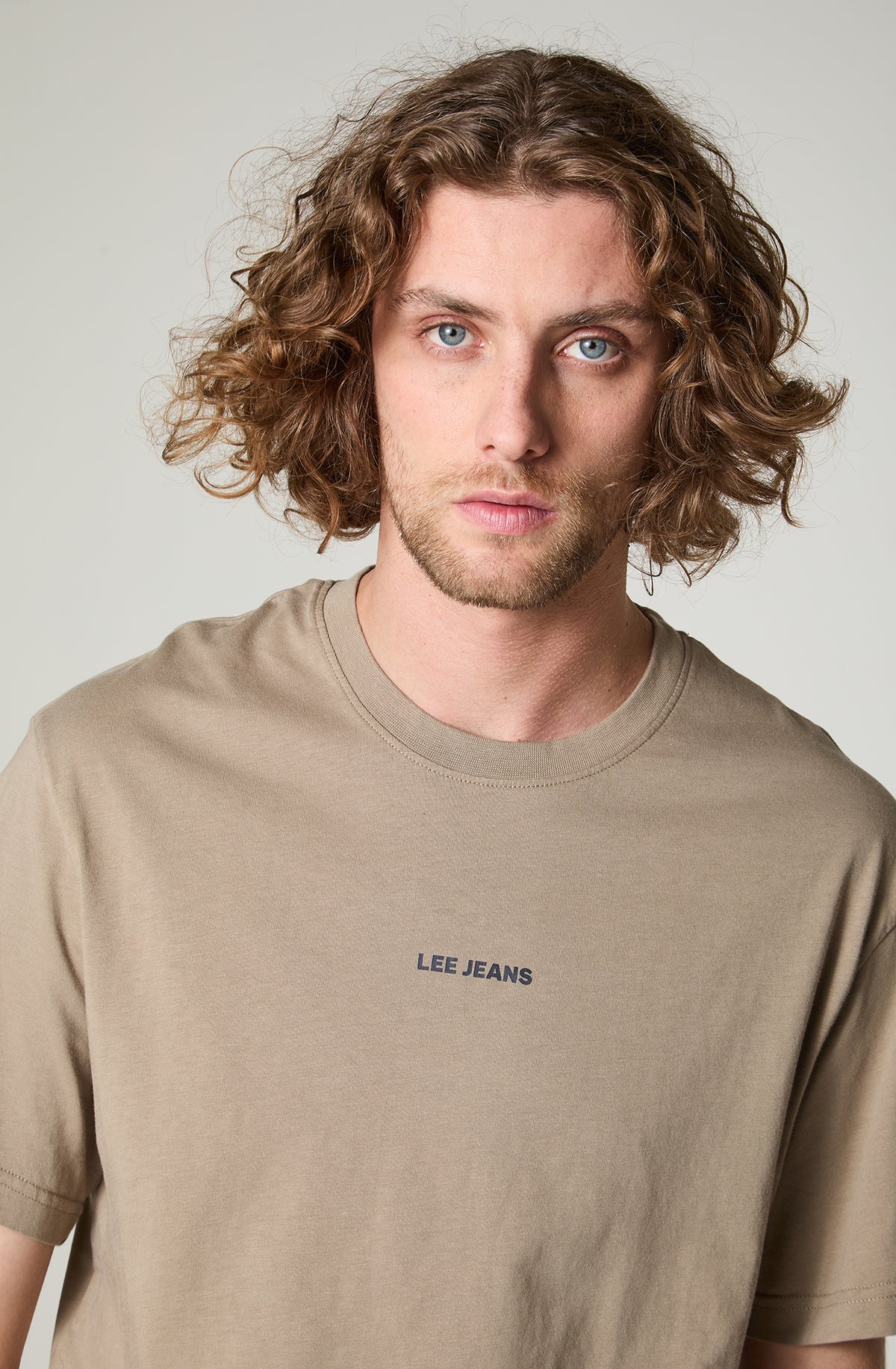 Polera Hombre Manga Corta Regular Fit Café