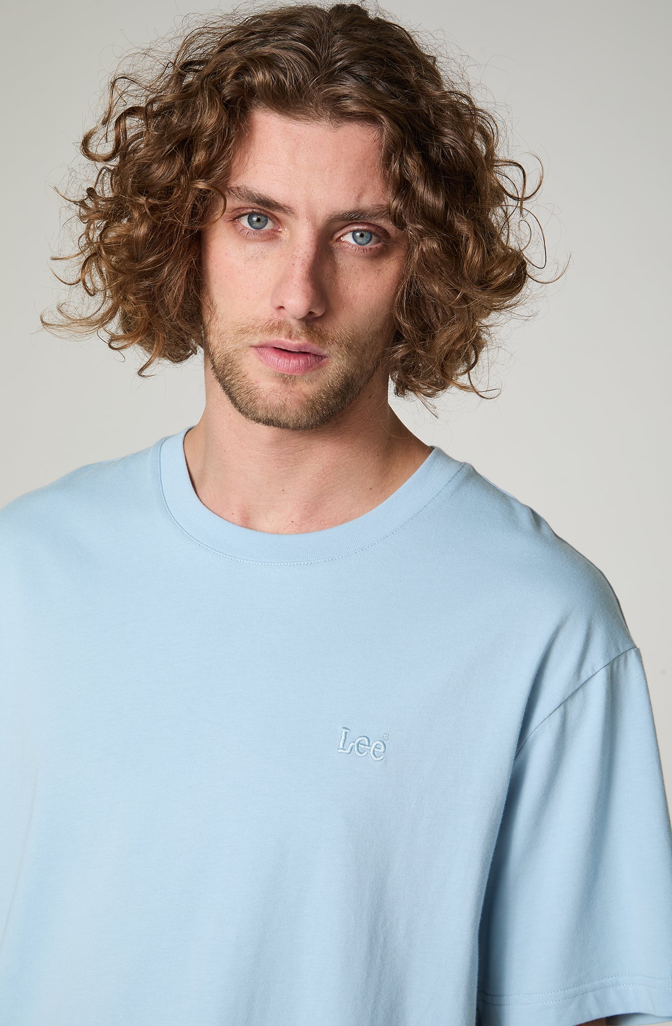 Polera Hombre Regular Fit Celeste