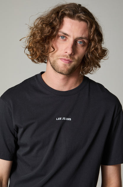 Polera Hombre Manga Corta Regular Fit Negro