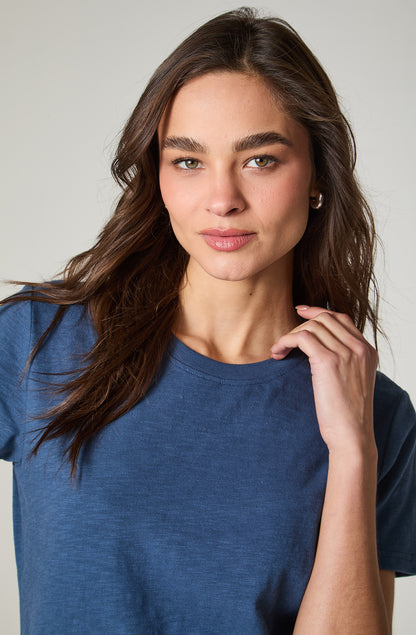 Polera Mujer Regular Fit Basic Azul