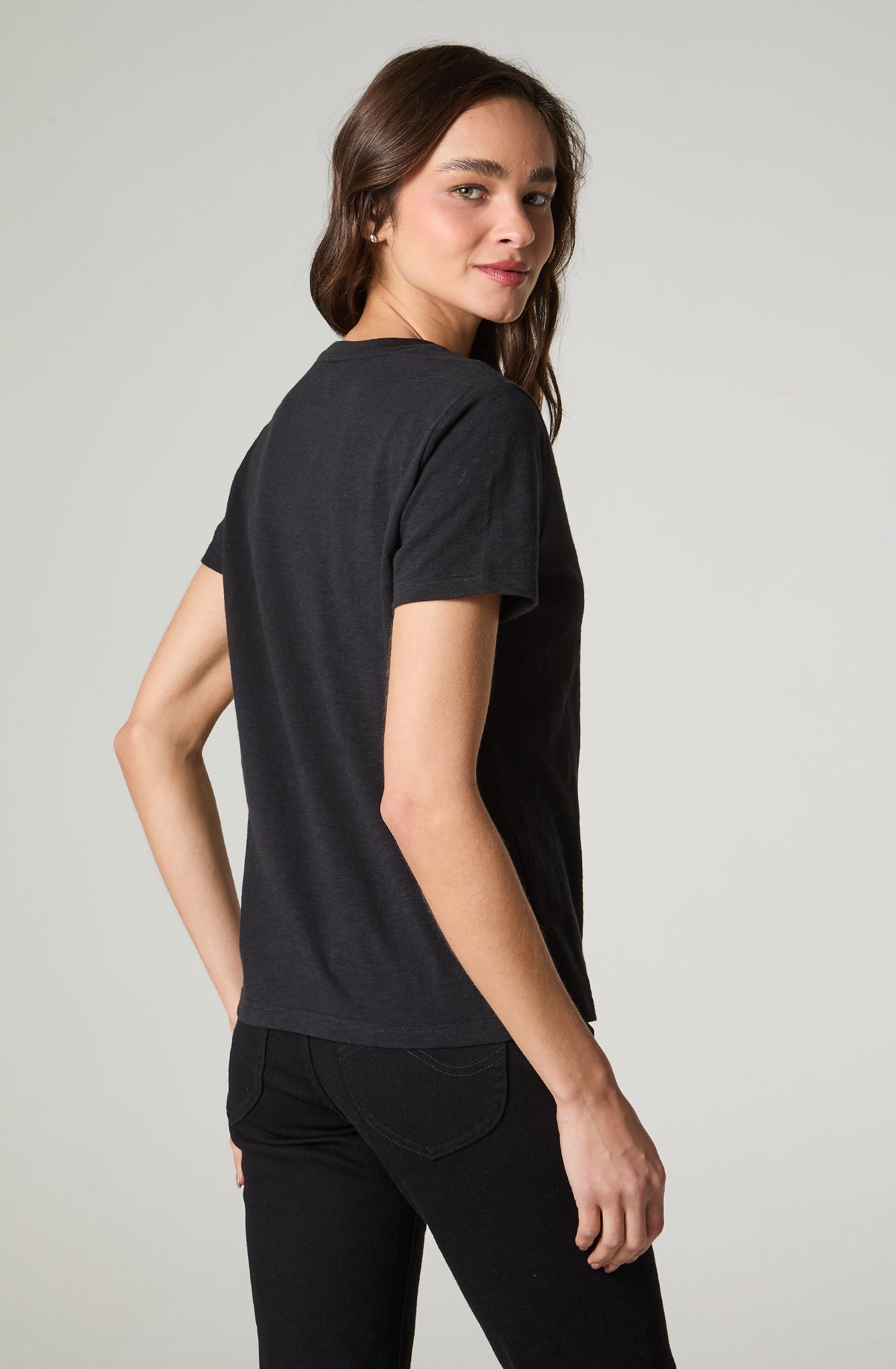 Polera Mujer Regular Fit Basic Negro