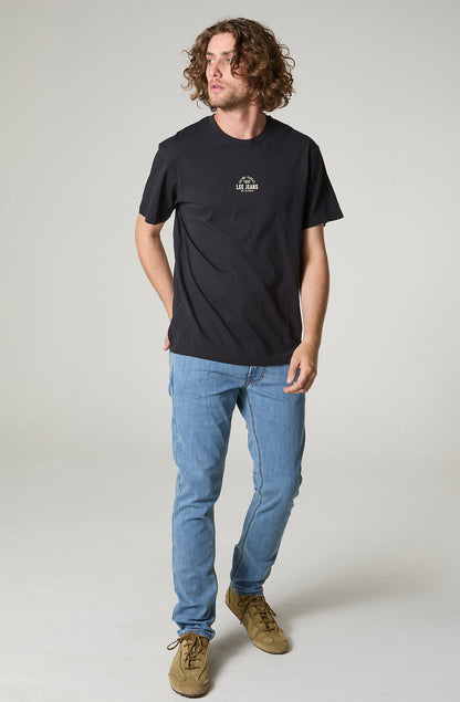 Polera Hombre Manga Corta Regular Fit Negro