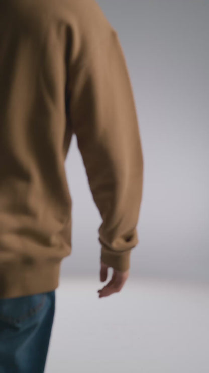 Poleron Hombre Loose Tostado Hoodie