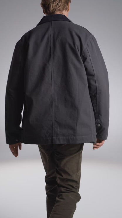 Chaqueta Hombre Loose Gris Canvas