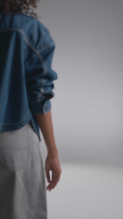 Jeans Mujer Barrel Gris Mr Loose