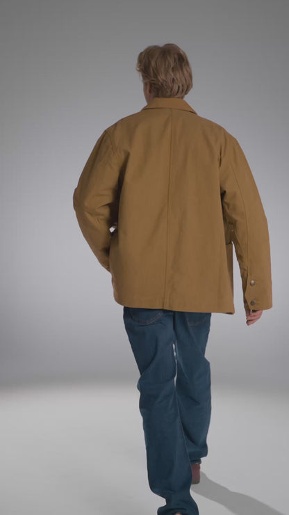 Chaqueta Hombre Loose Camel Canvas